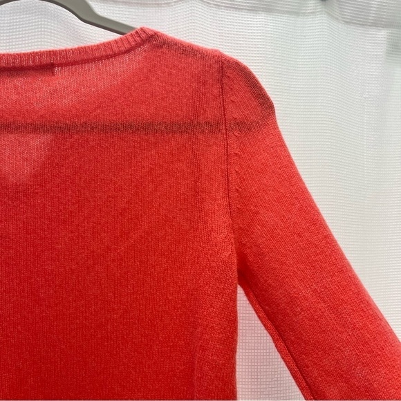 Subtle Luxury Women’s 100% Cashmere Hi Lo Sweater Orange XS - Picture 9 of 10
